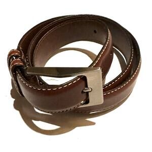 Tulliani Italian Saddle Leather Brown Belt Men's Size 36